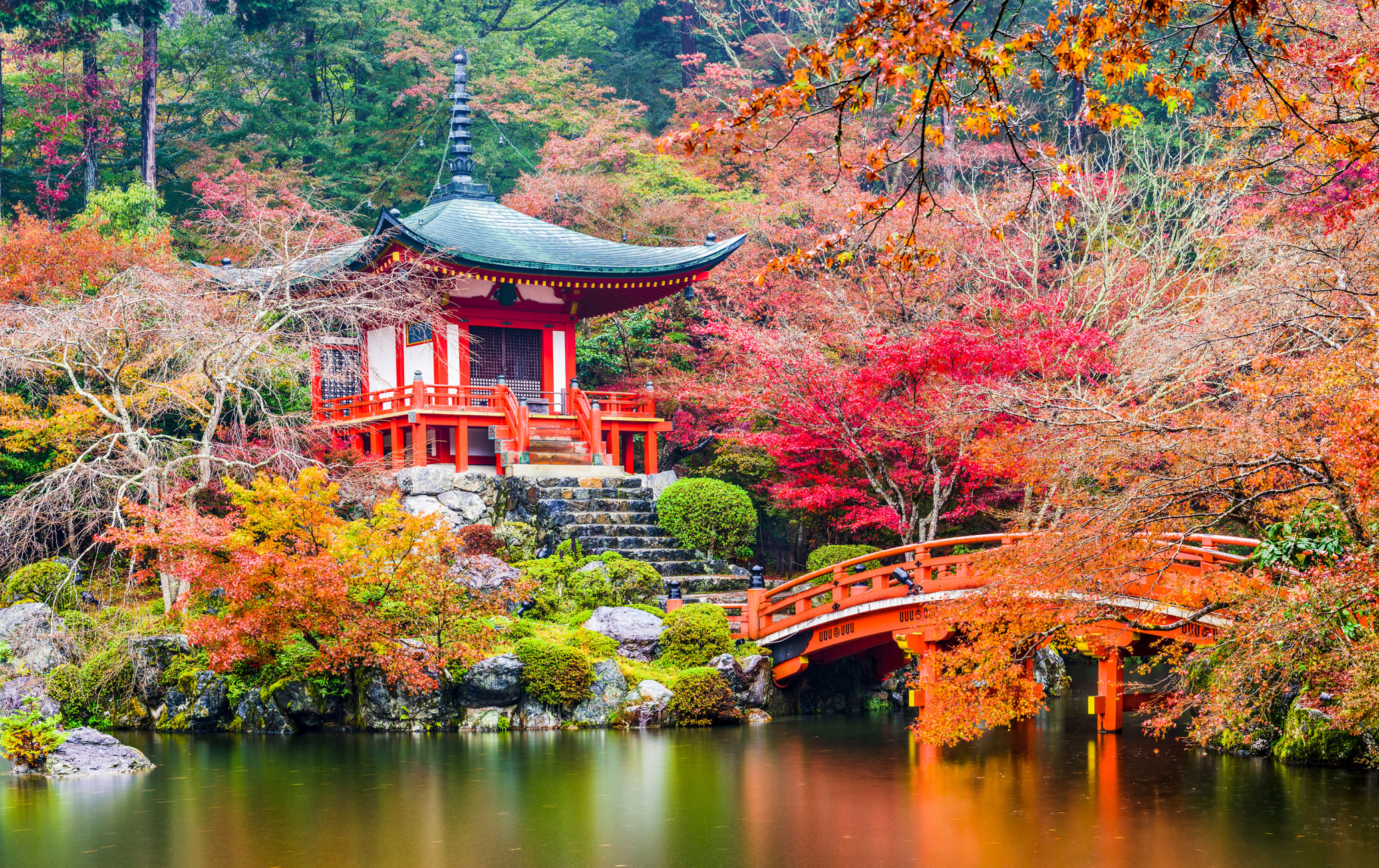 A ryokan garden in Kyoto