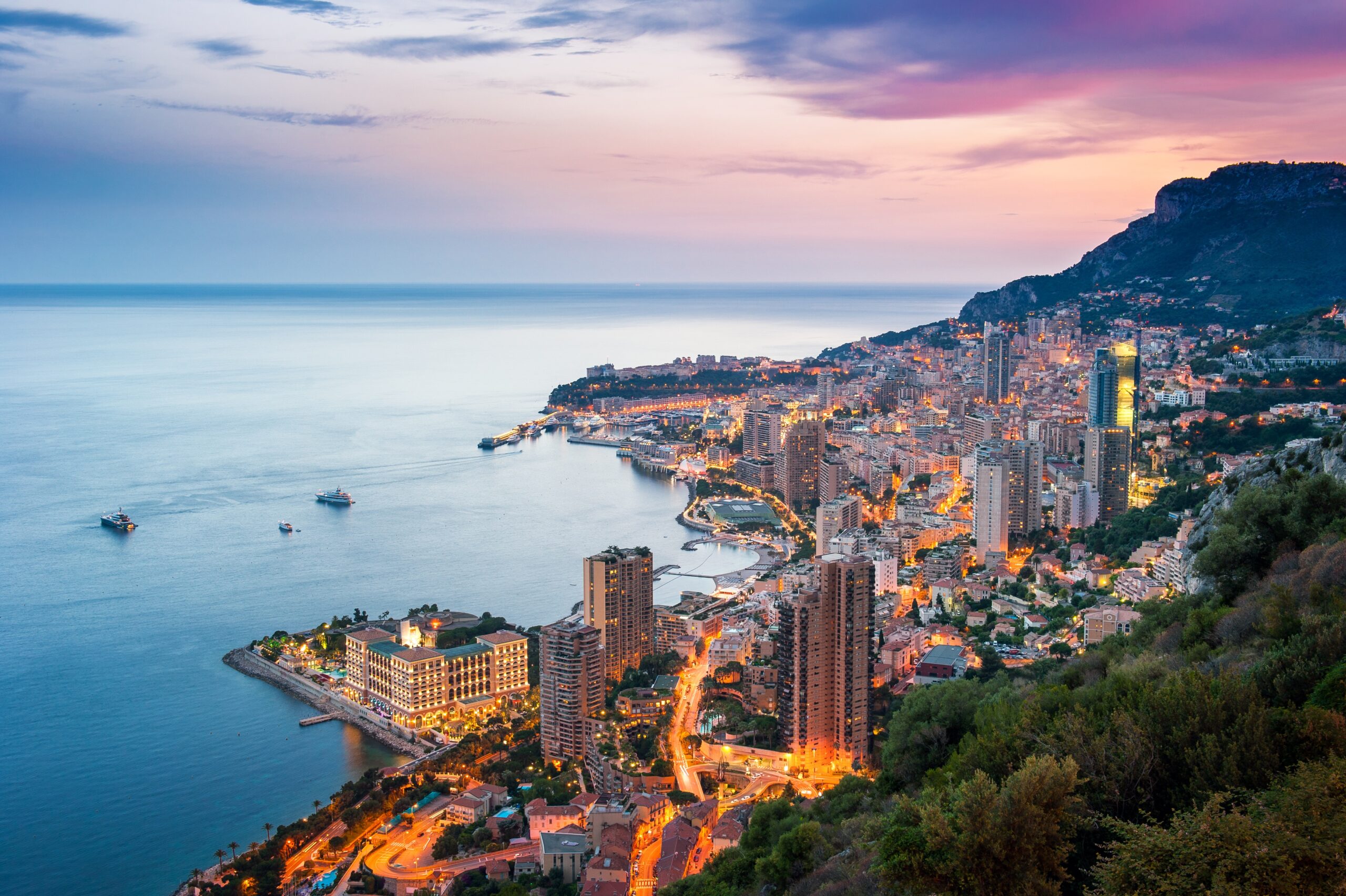 Monaco at dusk