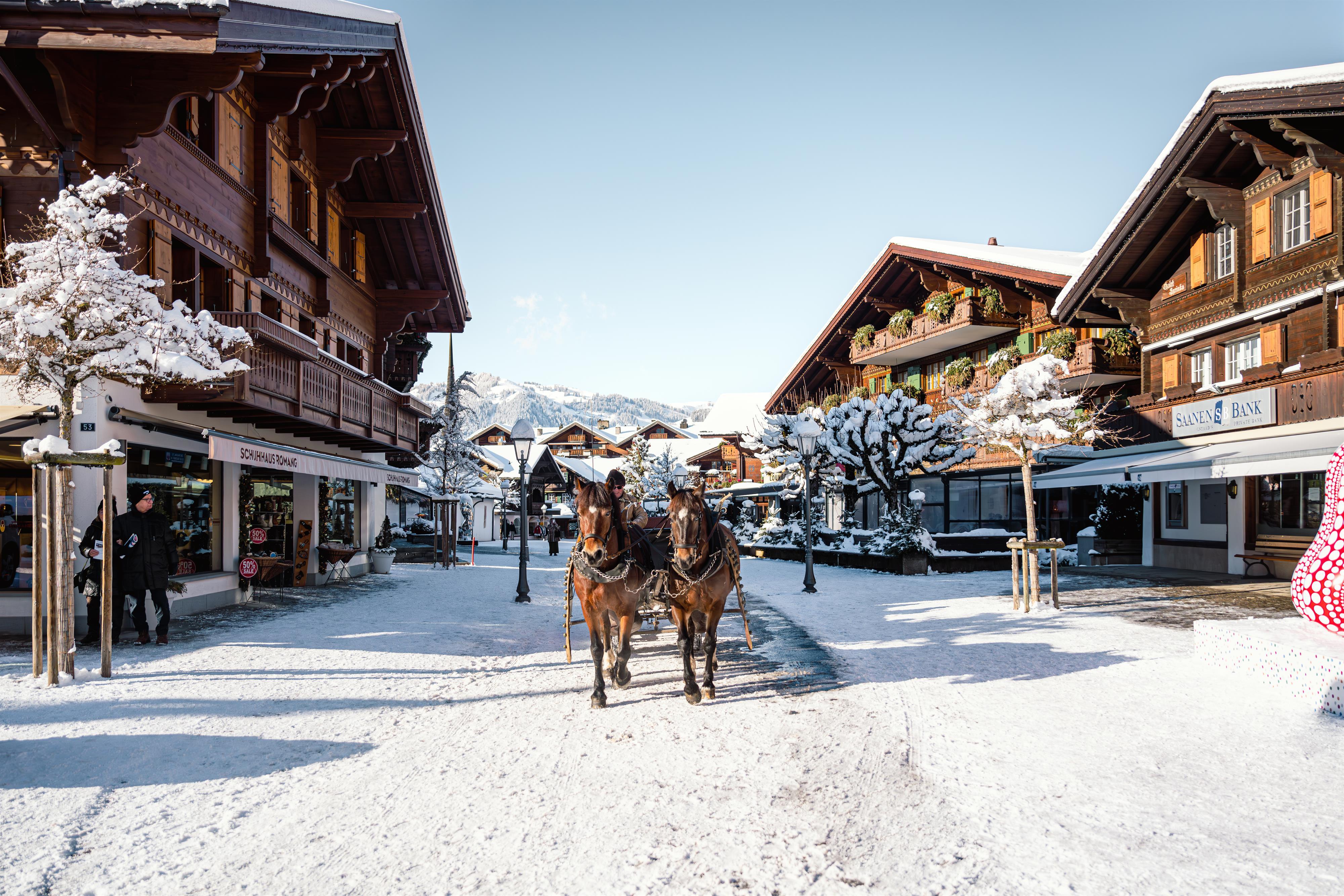 The Swiss Alps in winter